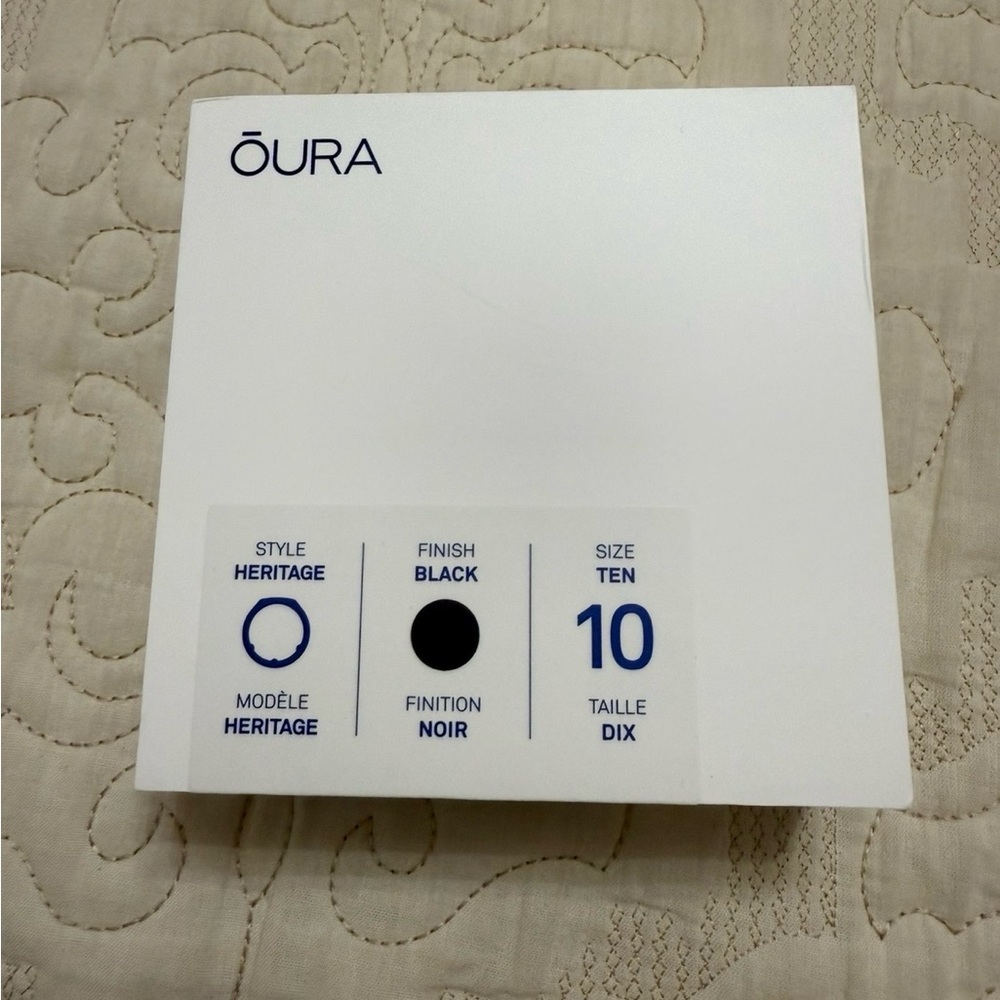 Oura Ring Gen 3- Heritage- Black Size 10